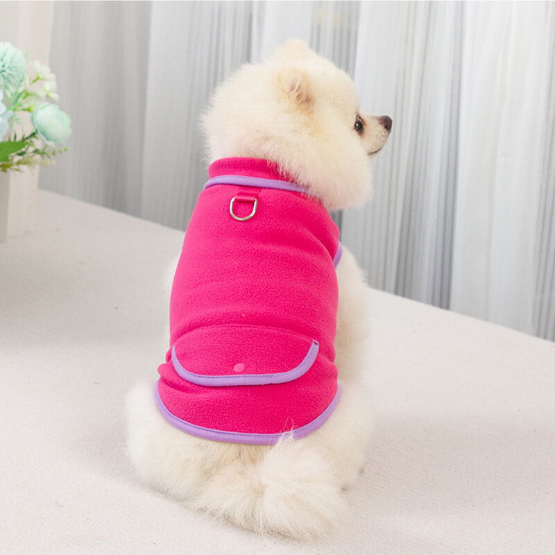 Haina caldă pentru câini, toamnă iarnă, pisică, costum pentru animale de companie, vestă cu caniche cu inel de remorcare pentru chihuahua, haine pentru pudel, jachetă pentru buldog francez