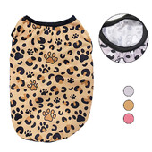 Haine pentru câini de vară pentru răcire, respirabilă, fără mâneci, pentru câini, mijlocii, pisici, cu imprimeu leopard, cățeluș, chihuahua, Yorkshire