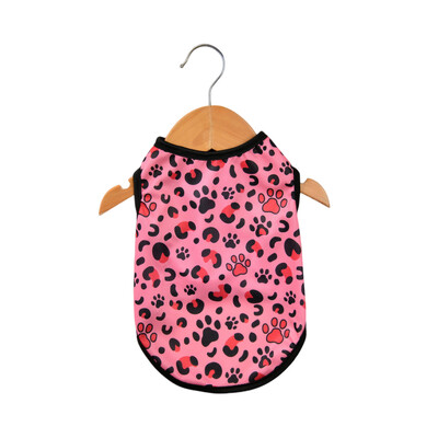 Haine pentru câini de vară pentru răcire, respirabilă, fără mâneci, pentru câini, mijlocii, pisici, cu imprimeu leopard, cățeluș, chihuahua, Yorkshire