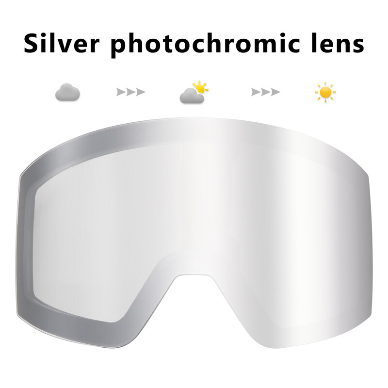 KAPVOE Ochelari de schi Lentila Straturi de adsorbție cu magnet dublu UV400 Anti-aburire Ochelari de schi Lentilă Ochelari de zăpadă pentru snowboard