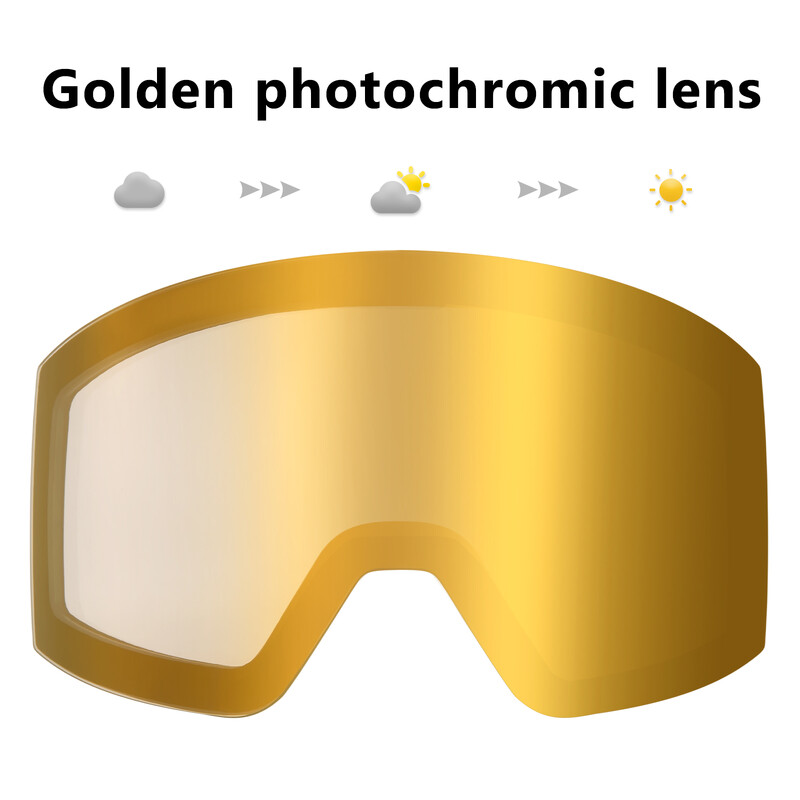 KAPVOE Ochelari de schi Lentila Straturi de adsorbție cu magnet dublu UV400 Anti-aburire Ochelari de schi Lentilă Ochelari de zăpadă pentru snowboard