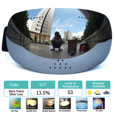 Ски сноуборд очила Слънчеви очила Анти-UV ветроустойчива спортна екипировка Зимни ски очила Защита на носа за мъже жени