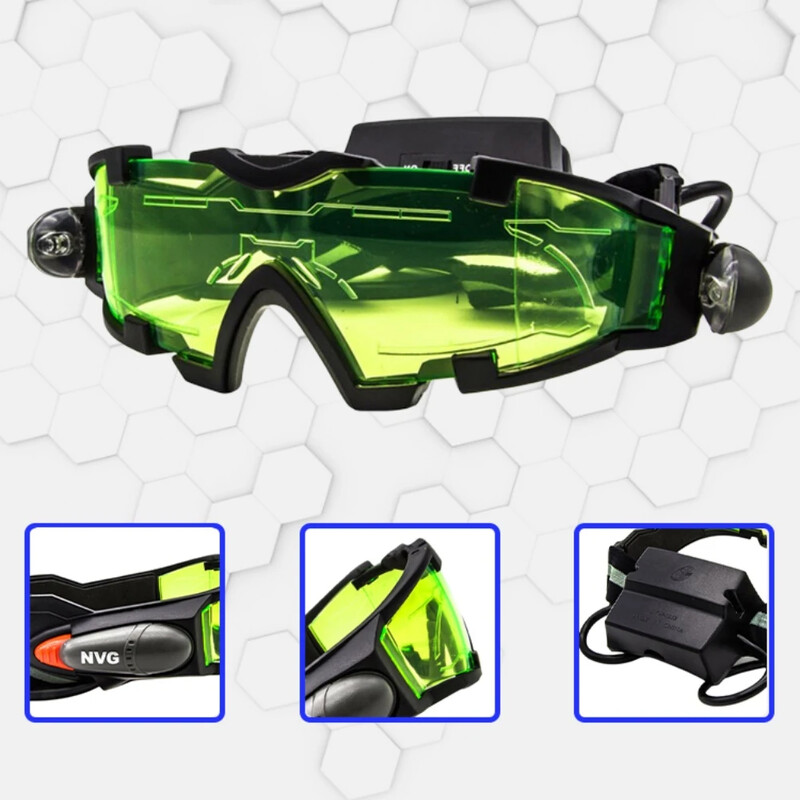 Slidinėjimas dviračiu Medžioklė Sauga naktinio matymo akiniai PC plastikiniai vaikams naktinio matymo akiniai LED naktiniai akiniai akiniai