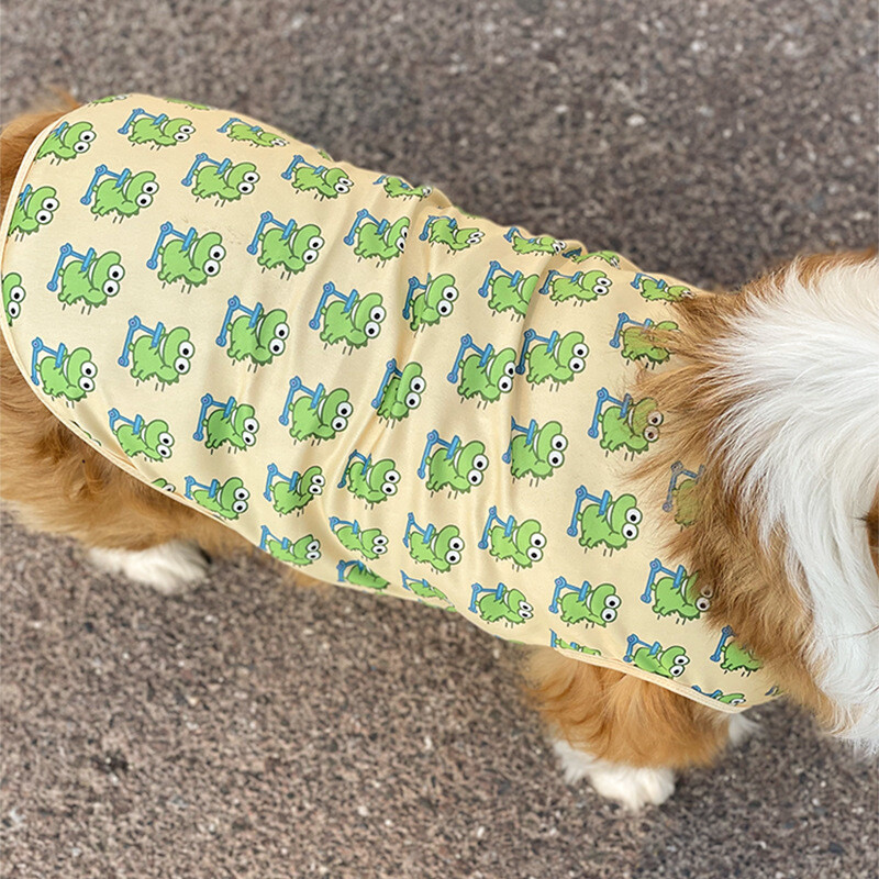 Šuns pavasario vasaros drabužiai šunų liemenė Mieli marginti naminių gyvūnėlių drabužiai šunų marškinėliai vidutinio dydžio šuniui augintinio drabužiai megztiniai šuns kostiumas