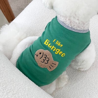 Maži šunų vasariniai drabužiai Ploni naminių gyvūnėlių liemenė Meškiukas Animacinis megztinis Megztinis Chenery Kvėpuojantis drabužis dviem kojoms