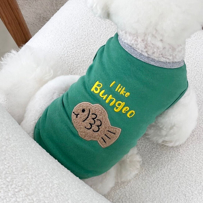Maži šunų vasariniai drabužiai Ploni naminių gyvūnėlių liemenė Meškiukas Animacinis megztinis Megztinis Chenery Kvėpuojantis drabužis dviem kojoms