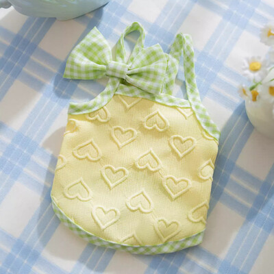 Šuns liemenė šuniuko drabužiai Vasariniai naminių gyvūnėlių drabužiai Medvilniniai meškiukai Spausdinti marškinėliai dryžuoti šuns marškinėliai Čihuahua korėjiečių stiliaus mergaičių šunų kostiumas