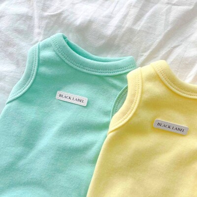 Šuns liemenė šuniuko drabužiai Vasariniai naminių gyvūnėlių drabužiai Medvilniniai meškiukai Spausdinti marškinėliai dryžuoti šuns marškinėliai Čihuahua korėjiečių stiliaus mergaičių šunų kostiumas