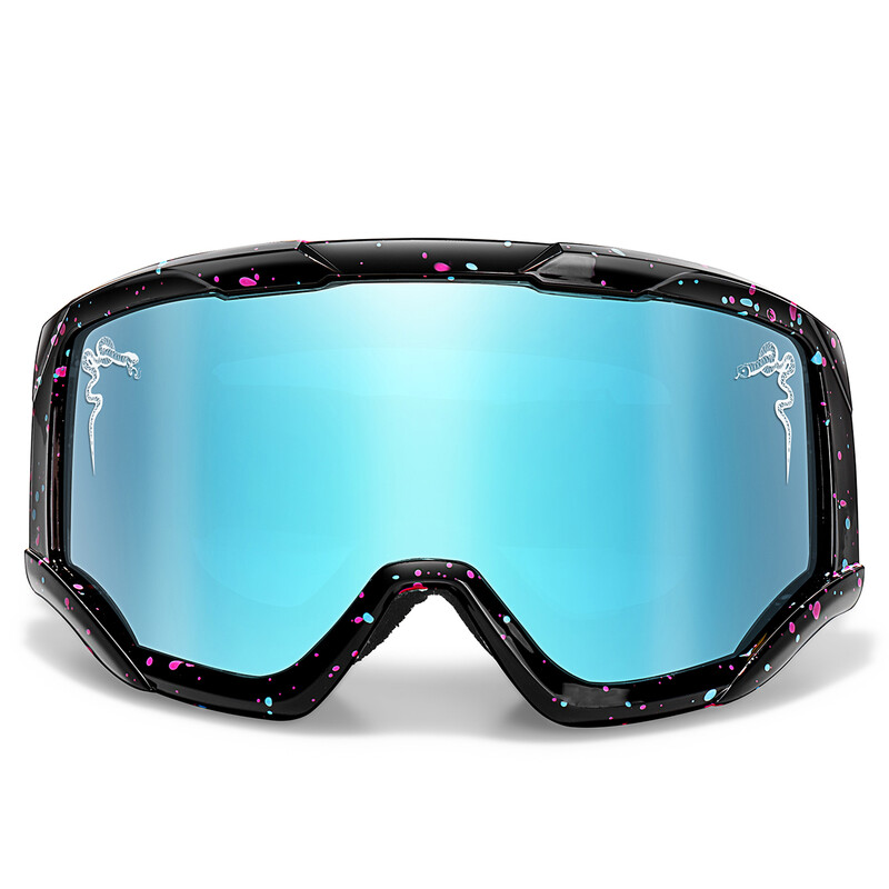 Slidinėjimo dviračių akiniai prekės ženklo dvigubo sluoksnio minkšta medžiaga, nuo raso atspari vėjui atspari sniego motociklo kaukė vyrams Moteriški UV400 apsauginiai akiniai