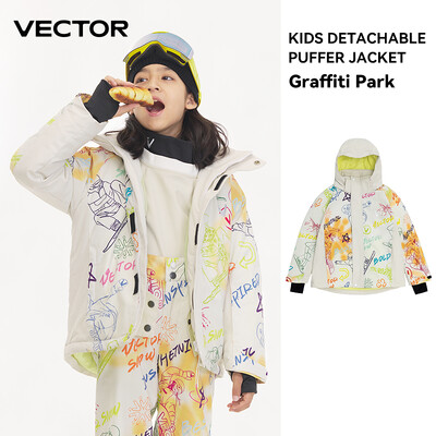VECTOR Ski Profesionali Vaikiška Slidinėjimo Striukė Šilta Neperšlampama Berniukams Mergaitėms Lauko Slidinėjimas Slidinėjimas Snieglente Žiemos Slidinėjimas Vaikams