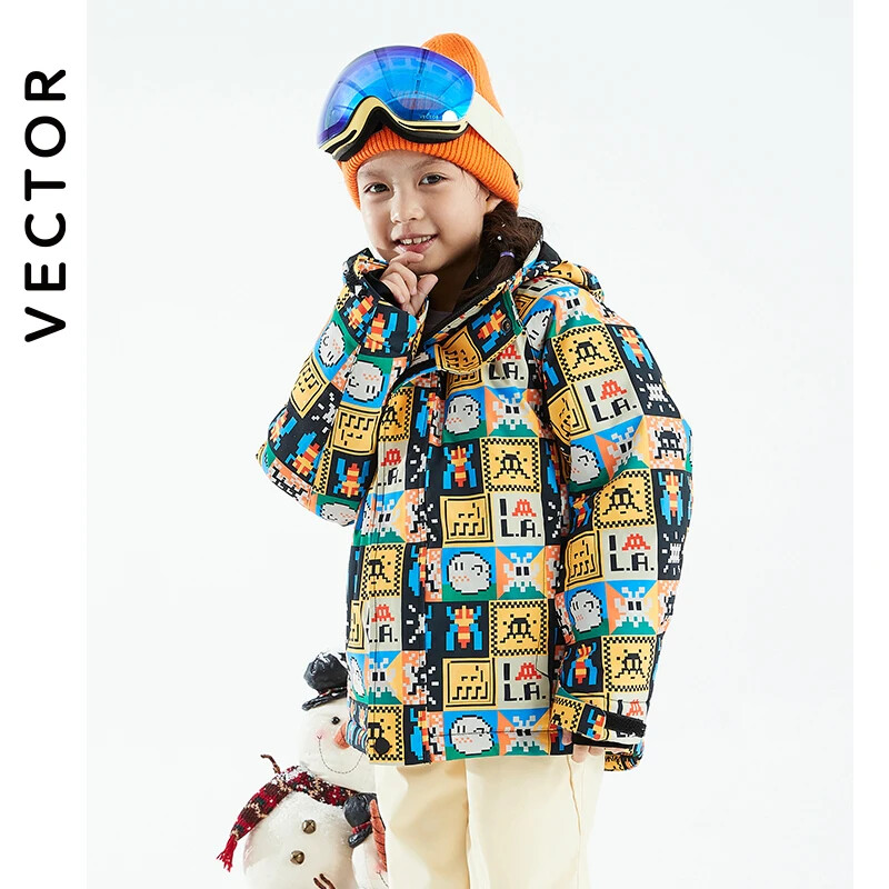 VECTOR Ski Profesionali Vaikiška Slidinėjimo Striukė Šilta Neperšlampama Berniukams Mergaitėms Lauko Slidinėjimas Slidinėjimas Snieglente Žiemos Slidinėjimas Vaikams