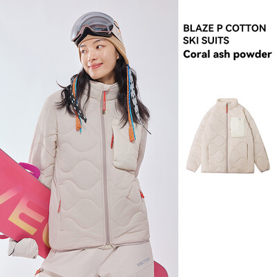 VECTOR Blaze P medvilninė slidinėjimo vidutinio sluoksnio medvilninė striukė išlaiko šilumą, užrakina šilumą, izoliuoja prakaitą Slidinėjimas viduje ir lauke