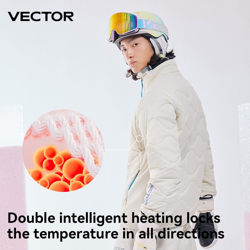 VECTOR Blaze P medvilninė slidinėjimo vidutinio sluoksnio medvilninė striukė išlaiko šilumą, užrakina šilumą, izoliuoja prakaitą Slidinėjimas viduje ir lauke