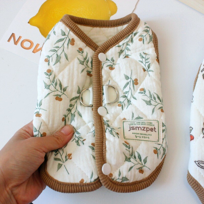 Mieli žieminiai šilti triušio naminio šuns drabužiai Liemenė Mieli triušiuko drabužiai su margintais paltais Meškiuko drabužiai Šunų drabužiai su aksomine striuke