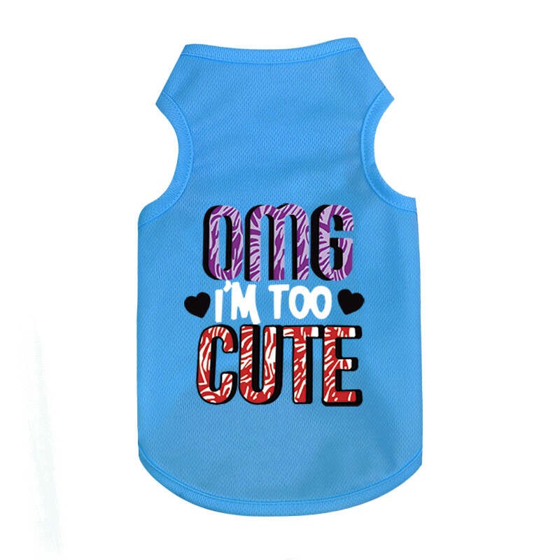 Kutyamellény tavaszi és nyári modellek fényvédő menő kisállatruhák légáteresztő könnyű macskaruhák kis és közepes méretű kutyáknak