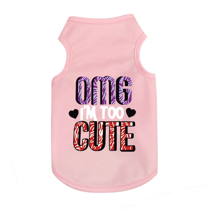 Kutyamellény tavaszi és nyári modellek fényvédő menő kisállatruhák légáteresztő könnyű macskaruhák kis és közepes méretű kutyáknak