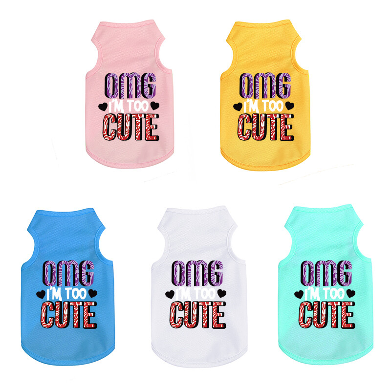 Kutyamellény tavaszi és nyári modellek fényvédő menő kisállatruhák légáteresztő könnyű macskaruhák kis és közepes méretű kutyáknak