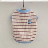 Urs cu dungi Vesta pentru animale de companie Haine cool pentru câini de vară Bichon Frise Pomeranian Pulover casual Teddy drăguț haine cu două picioare