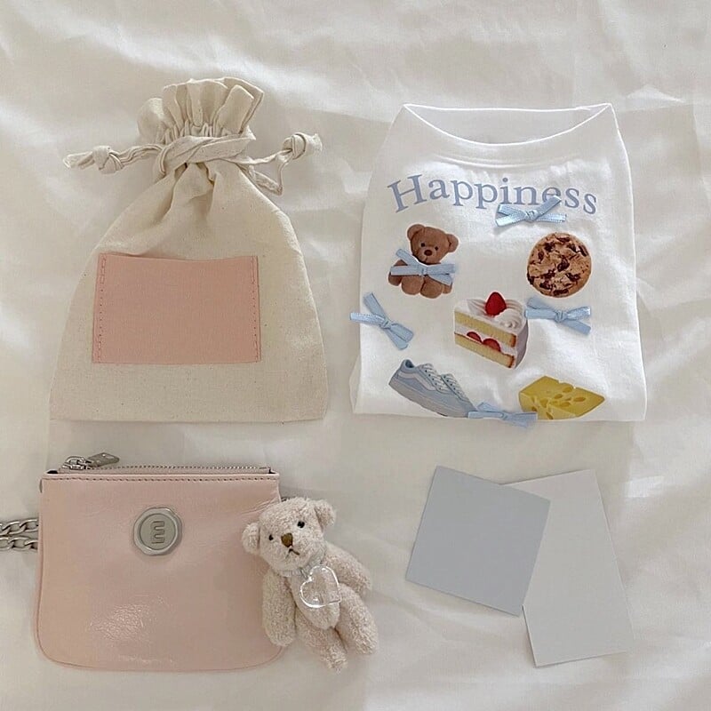 Haine pentru cățeluș Bowknot Cadou ursuleț Vestă Bichon Haine de vară Pulover moale Pomeranian Haine pentru câini din desene animate