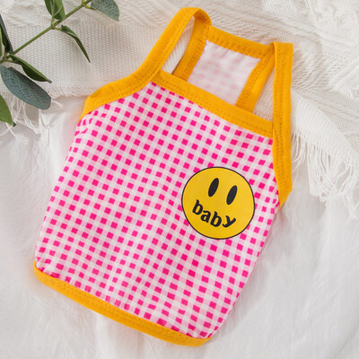 Šuniuko vasariniai drabužiai Čihuahua Jorkšyro šunų drabužiai 2024 m. šunų liemenė naminiams gyvūnėliams mergaičių šunų kostiumas languotas šunų sijonas su petnešomis, nauji drabužiai