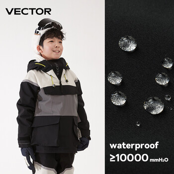 VECTOR Ski Wear Παιδικό πουλόβερ με κουκούλα Αντανακλαστικό για αγόρια και κορίτσια Ski Wear Παχύ ζεστό αδιάβροχο εξοπλισμό σκι Στολή σκι