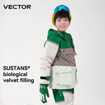 VECTOR Ski Wear Παιδικό πουλόβερ με κουκούλα Αντανακλαστικό για αγόρια και κορίτσια Ski Wear Παχύ ζεστό αδιάβροχο εξοπλισμό σκι Στολή σκι