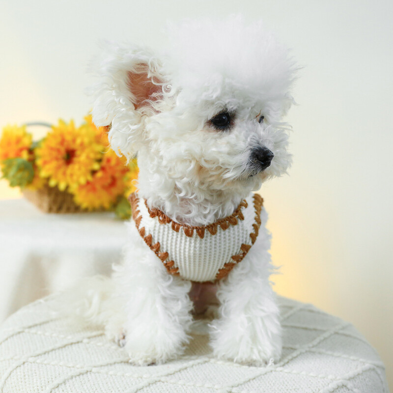 Pavasara/vasaras jauns mājas suņu apģērbs, T-krekli maziem un vidējiem suņiem, izšūta saldējuma lāča suņa veste