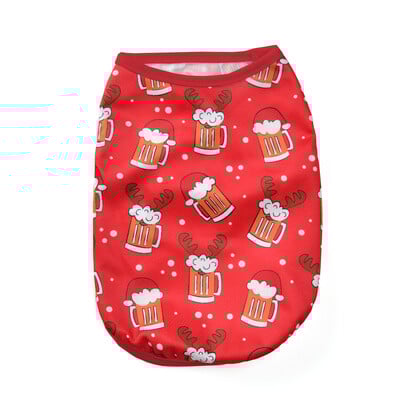 Haine pentru câini Tricou de Crăciun pentru animale de companie pentru câini de talie mică, mijlocie, pisici, vară, respirabil, moale, confortabil, vestă pentru cățeluș, haine pentru chihuahua ținute pentru câini