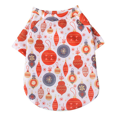 Ziemassvētku kokvilnas mājdzīvnieku apģērbi Suņu apģērbi maziem un vidējiem suņiem Vestes krekls Jaungada kucēna suņa kostīms Čivavas mājdzīvnieku vestes krekls