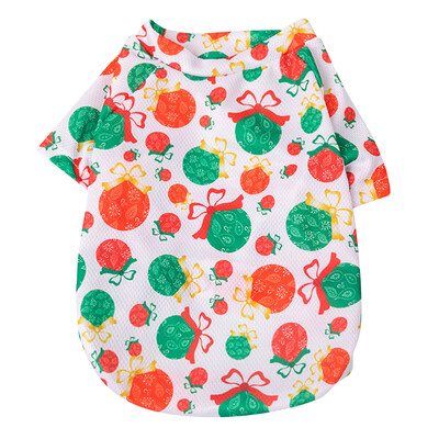 Ziemassvētku kokvilnas mājdzīvnieku apģērbi Suņu apģērbi maziem un vidējiem suņiem Vestes krekls Jaungada kucēna suņa kostīms Čivavas mājdzīvnieku vestes krekls