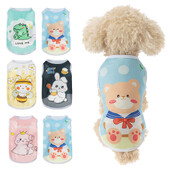 Vasaros šuniuko liemenė mažiems šunims Gyvūnai Spausdinti Drabužiai naminiams gyvūnėliams Jorkšyro šnaucerio mopso marškinėliai maskotai Kostiumas ropa para perro