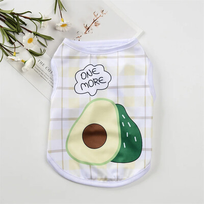 Vasaros šuniuko liemenė mažiems šunims Gyvūnai Spausdinti Drabužiai naminiams gyvūnėliams Jorkšyro šnaucerio mopso marškinėliai maskotai Kostiumas ropa para perro