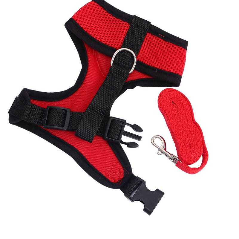 Vestă pentru câini reglabilă de culoare solidă Lesă frânghie reflectorizant pentru animalele de companie pentru plimbare în aer liber, guler de nailon pentru pisici de zi cu zi