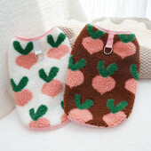 Vestă din fleece pentru câini Hanorac cald pentru cățeluș Pulover haină cu lesă inel D Pulovere teckel Haine Yorkie pentru câini mici și mijlocii