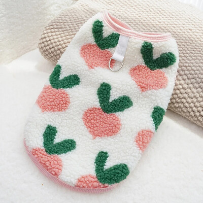 Vestă din fleece pentru câini Hanorac cald pentru cățeluș Pulover haină cu lesă inel D Pulovere teckel Haine Yorkie pentru câini mici și mijlocii