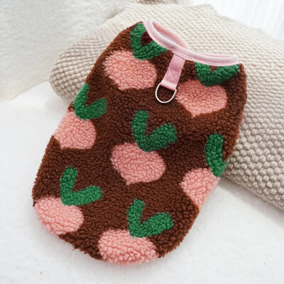 Vestă din fleece pentru câini Hanorac cald pentru cățeluș Pulover haină cu lesă inel D Pulovere teckel Haine Yorkie pentru câini mici și mijlocii