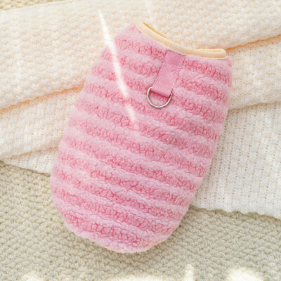 Vestă din fleece pentru câini Hanorac cald pentru cățeluș Pulover haină cu lesă inel D Pulovere teckel Haine Yorkie pentru câini mici și mijlocii