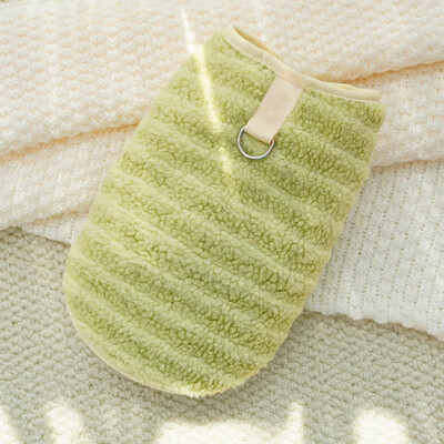 Vestă din fleece pentru câini Hanorac cald pentru cățeluș Pulover haină cu lesă inel D Pulovere teckel Haine Yorkie pentru câini mici și mijlocii