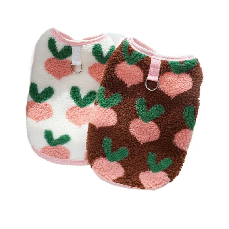 Vestă din fleece pentru câini Hanorac cald pentru cățeluș Pulover haină cu lesă inel D Pulovere teckel Haine Yorkie pentru câini mici și mijlocii