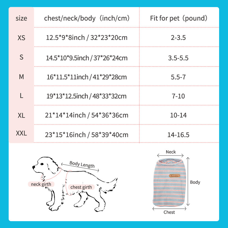 Vară, drăguț, cu dungi, cățeluș, din bumbac, vestă ocazională pentru animale de companie, îmbrăcăminte confortabilă pentru câini, tricou răcoritor, respirabil, îmbrăcăminte pentru câini