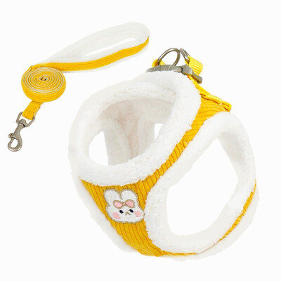 Storo vilnonio šuns pavadėlio komplektas prancūzų buldogui žiemai šilta, tvirta liemenė, trauka, 120 cm rankena lauke vaikščiojanti katės grandinė