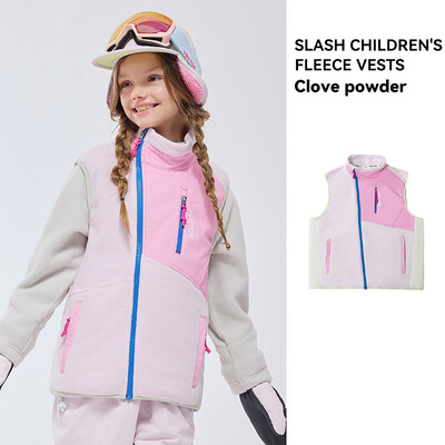 VECTOR Vaikų berniukų ir mergaičių spalvų susidūrimo vilnos liemenė vidutinio sluoksnio šilumos užraktas, šiltas greitai džiūstančios slidės lauke sportas slidinėjimas žygiai