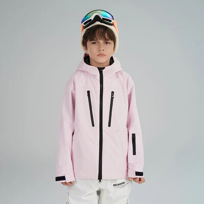 2024 m. žiemos nauja vaikų slidinėjimo striukė, snieglenčių alpinizmo berniukų, vandens nepraleidžianti lauko striukė, apšilimo striukė nuo vėjo