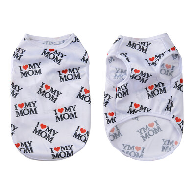 Haine respirabile pentru câini pentru câini de talie mică, mijlocie, pisici, vară, creativă, cu imprimeu, vestă pentru cățeluș, tricou, buldog francez, costum pentru animale de companie