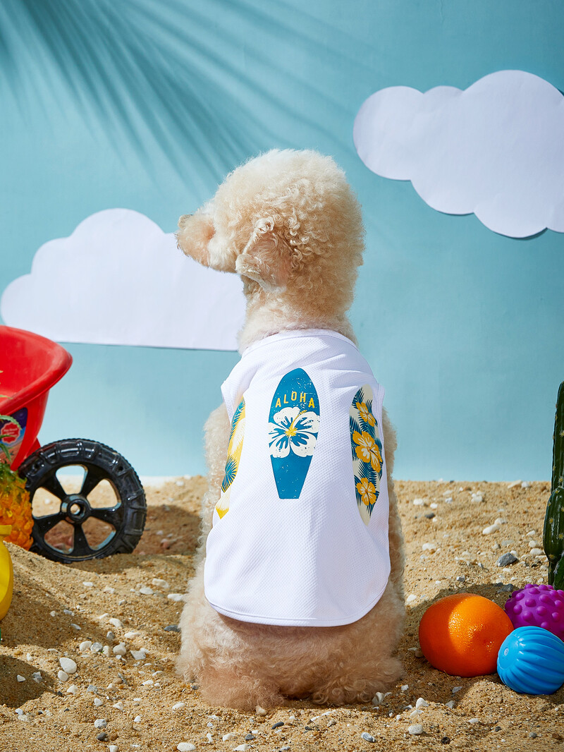 Kutyaruházat Kölyökkutya mellény, Ujjatlan póló Puha alapruha kicsiknek közepes fiúknak lányoknak macskáknak cica öltözékek tavaszi nyár számára