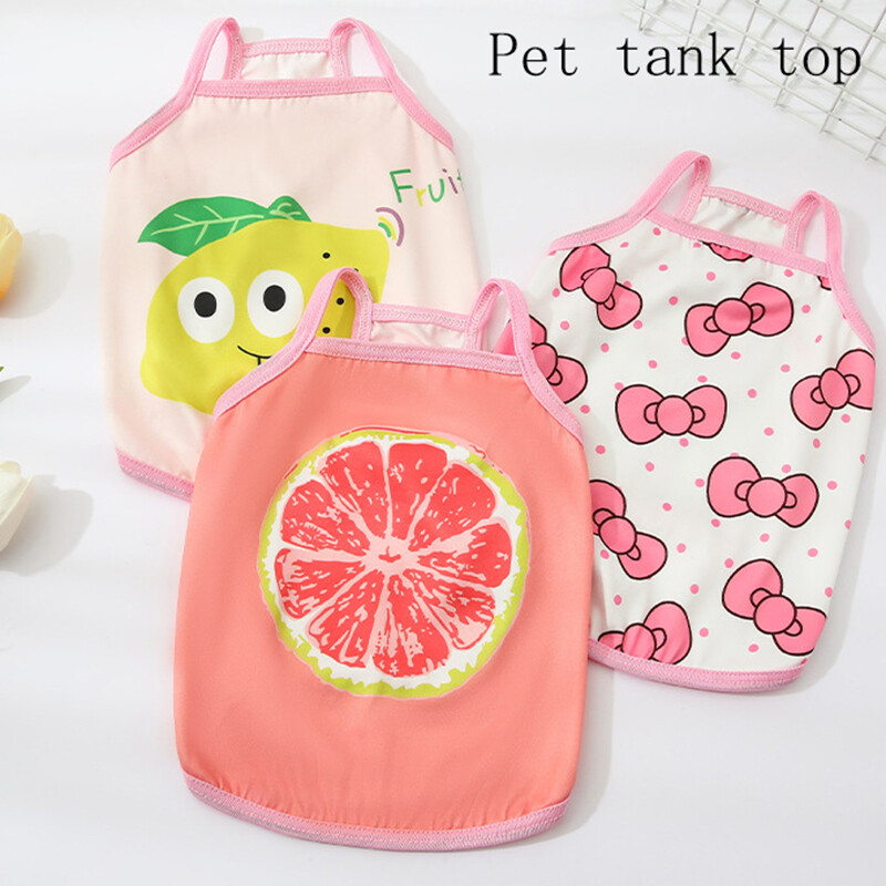 Vasarinė naminių gyvūnėlių liemenė Kvėpuojanti šunų vėsinimo liemenė maža vidutinė čihuahua šunų dėklas Minkšti šuniuko drabužiai Mieli katės vėsinantys marškinėliai