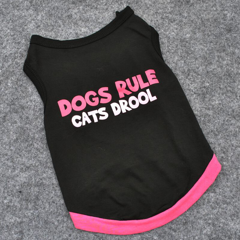 Naminių gyvūnėlių šuniukų liemenės Vasaros Mažos Katės Šunys Madingi Drabužiai Medvilniniai marškinėliai Drabužiai Drabužiai