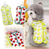 Jauki mājdzīvnieku suņu kaķu apģērbi vasaras kucēna T krekls maziem suņiem Multfilma Čivavas veste Mājdzīvnieku sauļošanās apģērbi Kaķu veste Ts G4A2