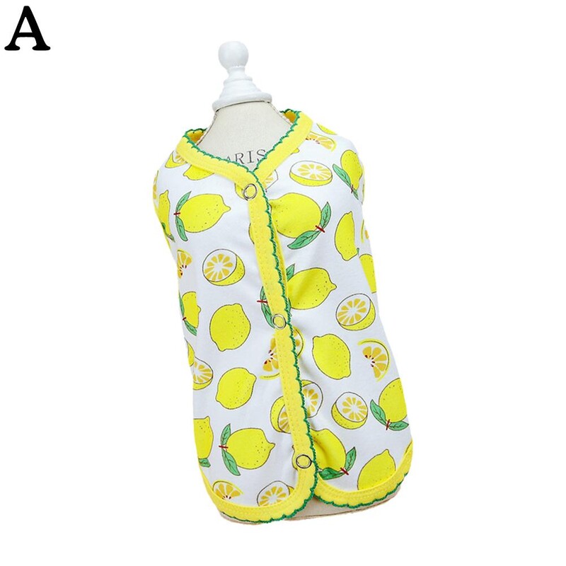 Jauki mājdzīvnieku suņu kaķu apģērbi vasaras kucēna T krekls maziem suņiem Multfilma Čivavas veste Mājdzīvnieku sauļošanās apģērbi Kaķu veste Ts G4A2