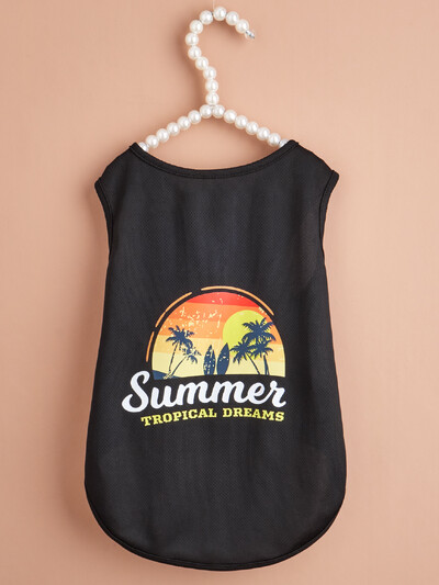 Naminių šunų kačių drabužiai marškinėliai vasaros spauda, minkšti pagrindiniai drabužiai mažų ir vidutinių berniukų šunų kostiumams